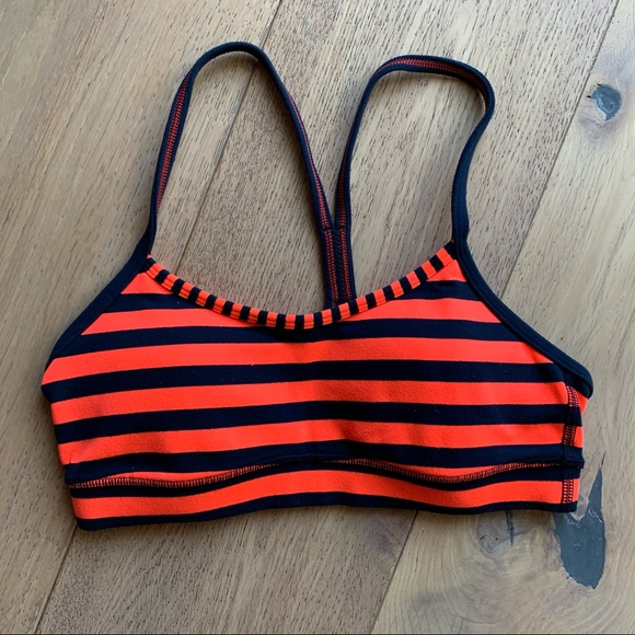 Lululemon Flow Y striped sports bra size 4